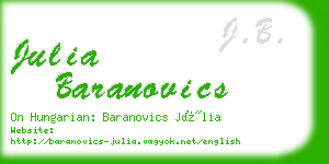 julia baranovics business card